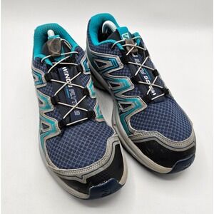 SALOMON Wings Flyte2 Trail Running Shoes Womens 6.5 Blue Contragrip Sneakers